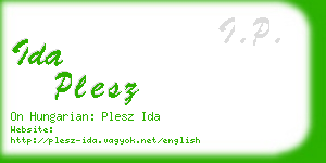 ida plesz business card